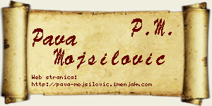 Pava Mojsilović vizit kartica